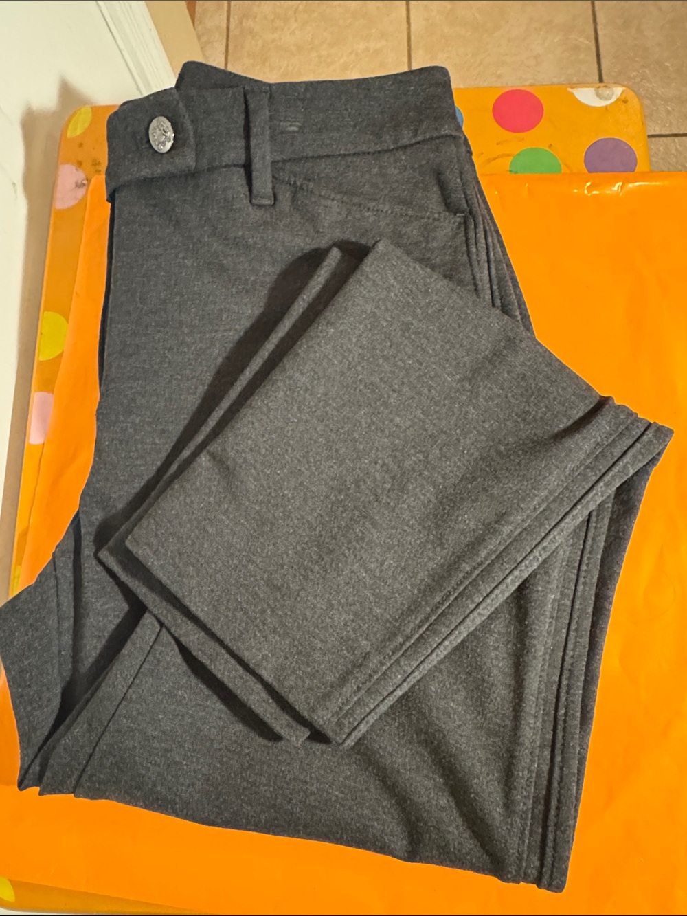 WHBM Gray Knit Ponte Pants